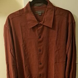 CEZANI Men's Burgandy L/S Dress Shirt, Size: Large, NWOT